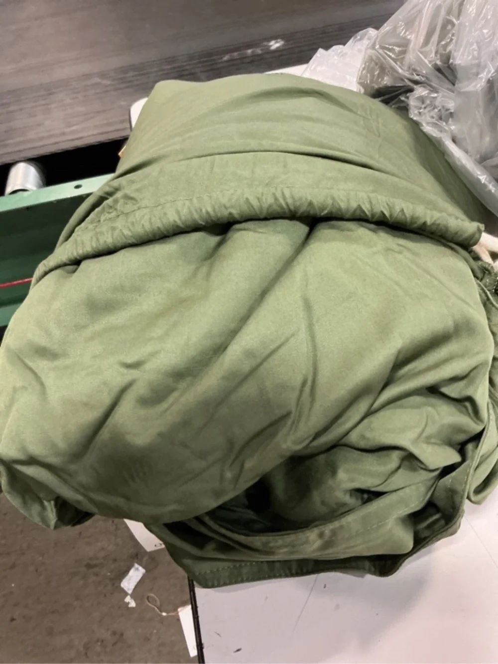 New Organic Jersey Duvet Cover set with sham twin size Moss Green